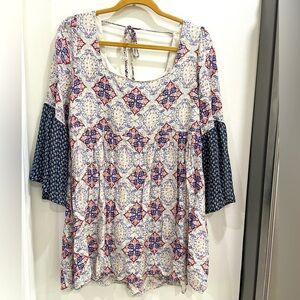 Umgee Multicolor Bohemian Tunic Top